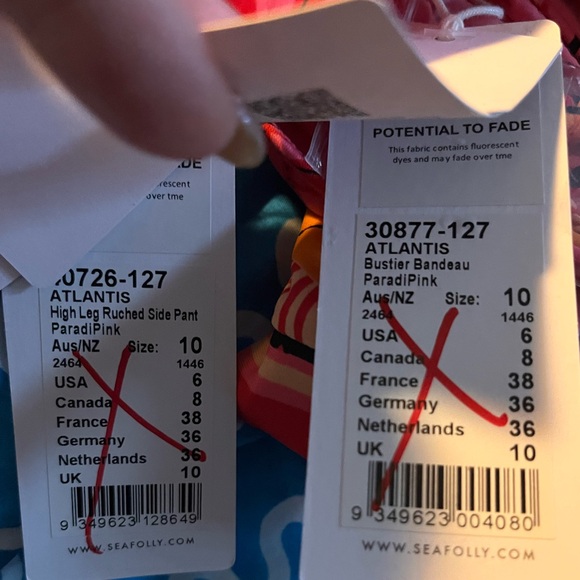 🆕 Seafolly 👙 US 6 • ATLANTIS • High Leg Ruched Side Bottom • Bustier Bandeau - Picture 4 of 5